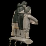 ROMEO EEKERKIK (1923-1983) ARVIAT (ESKIMO POINT), Four Inuit Bringing their Works to the Co-Op, 1975