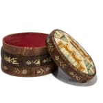 UNIDENTIFIED MAKER, MI'KMAQ, Quill Box with Geometric Designs, mid-19th century