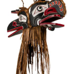 TONY GULBRANDSEN (1962-) TSIMSHIAN, Kwakwa̱ka̱ʼwakw Style G̲a̱luḵwiwe (Crooked Beak of Heaven) and Huxwhukw (Hok Hok) Double Mask, 1990s