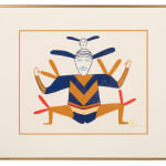 KENOJUAK ASHEVAK, C.C., R.C.A. (1927-2013) KINNGAIT (CAPE DORSET), Tuulliq Taanisiqtuq (Dancing Loon), 2006 #11