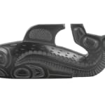 VICTOR MICHAEL WEST, TLINGIT, CREE, AND CELTIC, VANCOUVER / UCLUELET, BC, "Raven-Human" Paddle, Jan 2012