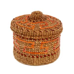 ELLEN SAVAGE (ELLEN SAVAGE XIDHOY) (1919-2004) DEG XINAG ATHABASCAN, Athabaskan Doll with Beaded Coat and Willow Root Basket, 12 Sept...