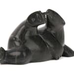 JOSEPHIE ACULIAK (1910-1968) INUKJUAK (PORT HARRISON), Curled Hare, Scenting Danger, 1960