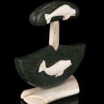 UNIDENTIFIED NUU-CHAH-NULTH ARTISTS, Two Miniature Baskets and a Miniature Rain Hat, 1990s