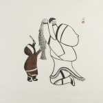 VICTORIA MAMNGUQSUALUK (1930-2016) QAMANI'TUAQ (BAKER LAKE), Untitled Work on Cloth, late 1970s