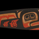 VICTOR MICHAEL WEST, TLINGIT, CREE, AND CELTIC, VANCOUVER / UCLUELET, BC, "Raven-Human" Paddle, Jan 2012