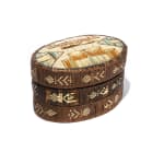 UNIDENTIFIED MAKER, MI'KMAQ, Quill Box with Geometric Designs, mid-19th century