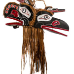 TONY GULBRANDSEN (1962-) TSIMSHIAN, Kwakwa̱ka̱ʼwakw Style G̲a̱luḵwiwe (Crooked Beak of Heaven) and Huxwhukw (Hok Hok) Double Mask, 1990s