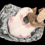 ELLEN SAVAGE (ELLEN SAVAGE XIDHOY) (1919-2004) DEG XINAG ATHABASCAN, Athabaskan Doll with Beaded Coat and Willow Root Basket, 12 Sept...