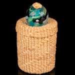 ISABEL RORICK (1955-) & MERLE ANDERSEN, HAIDA, OLD MASSET, HAIDA GWAII, Rain Hat with Hat Box, 1998 / 1999