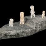 UNIDENTIFIED NUU-CHAH-NULTH ARTISTS, Two Miniature Baskets and a Miniature Rain Hat, 1990s