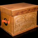 VICTOR MICHAEL WEST, TLINGIT, CREE, AND CELTIC, VANCOUVER / UCLUELET, BC, "Raven-Human" Paddle, Jan 2012