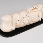 ELLEN SAVAGE (ELLEN SAVAGE XIDHOY) (1919-2004) DEG XINAG ATHABASCAN, Athabaskan Doll with Beaded Coat and Willow Root Basket, 12 Sept...