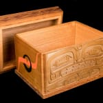 VICTOR MICHAEL WEST, TLINGIT, CREE, AND CELTIC, VANCOUVER / UCLUELET, BC, "Raven-Human" Paddle, Jan 2012