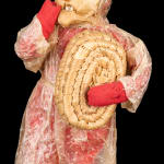 ELLEN SAVAGE (ELLEN SAVAGE XIDHOY) (1919-2004) DEG XINAG ATHABASCAN, Athabaskan Doll with Beaded Coat and Willow Root Basket, 12 Sept...
