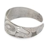 Attributed to: JOHN CROSS (1867-1939) SKIDEGATE, HAIDA GWAII, Cuff Bracelet with Frontal Bear Design, c. 1920