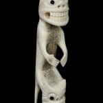 VICTOR MICHAEL WEST, TLINGIT, CREE, AND CELTIC, VANCOUVER / UCLUELET, BC, "Raven-Human" Paddle, Jan 2012