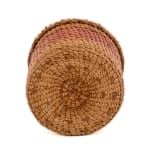 ELLEN SAVAGE (ELLEN SAVAGE XIDHOY) (1919-2004) DEG XINAG ATHABASCAN, Athabaskan Doll with Beaded Coat and Willow Root Basket, 12 Sept...