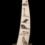 JOSEPHIE ACULIAK (1910-1968) INUKJUAK (PORT HARRISON), Curled Hare, Scenting Danger, 1960