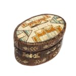 UNIDENTIFIED MAKER, MI'KMAQ, Quill Box with Geometric Designs, mid-19th century