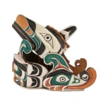 UNIDENTIFIED NUU-CHAH-NULTH ARTISTS, Two Miniature Baskets and a Miniature Rain Hat, 1990s