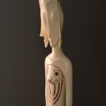 ELLEN SAVAGE (ELLEN SAVAGE XIDHOY) (1919-2004) DEG XINAG ATHABASCAN, Athabaskan Doll with Beaded Coat and Willow Root Basket, 12 Sept...