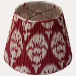 Robert Kime Carnation Silk & Cotton Ikat Lampshade with Finial Fitting