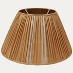 Antique Uzbek Silk Hand-Sewn Gathered Empire Lampshade