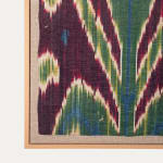 Framed Tajik Ikat Fragment 19th C.