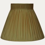 Shot Khaki Taffetas Fontanges Silk Collar Top Lampshade