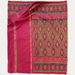 A Weft Ikat Woven Lungi (skirt) Woven in Traditional Colours