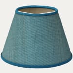 John Boyd Paso Pale Marine Horsehair Clip-on Lampshade with Cream Linen Lining