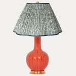 Warner Textile Archive Nathalie Blue Grey Scallop Lampshade for US Lamps