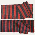 Turkish Striped Red and Blue Textiles 2 pieces