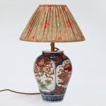 A late 18th century Edo period, Imari verte vase with Phoenix motif, converted to a lamp
