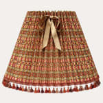 Floren x Gaëlle Langston Aleta Fabrics Leila Stripe in Pink and Gold Lampshade