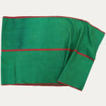 Striking Woven Green Silk with Red Stripe