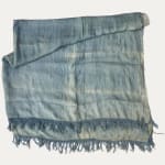 Uzbek Silk Shawl Grey Blue