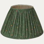 Robert Kime Achikazi Green Fabric Hand-sewn Gathered Lampshade