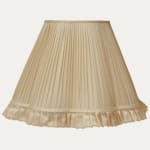 Champagne Taffetas Silk Scallop Lampshade