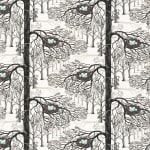 Treescape Charcoal Aqua On Oyster