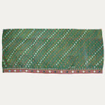 Indo-Pak Antique Sindhi or Gujarati Embroidery on Green Silk