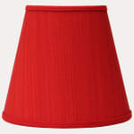 John Boyd Criollo Red Horsehair Clip-on Lampshade with Cream Linen Lining