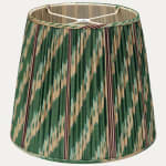Robert Kime Green Chevron Ikat Hand-Sewn Lampshade With US Fitting