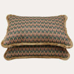 Patrick Gallagher Tessuti Vetta Firenze Decorative Cushion with Ruche Trim