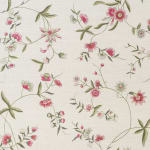 Bennison Chinese Paper Pink Olive on Oyster Linen