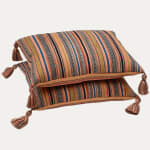 36x44cm 14x17in Fine Antique Jajim Flat Weave Cushion with Bespoke Tassels