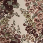 Hollyhock Handblock Aubergine Mint