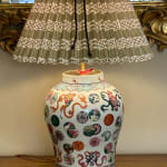 A mid-nineteenth century famille rose porcelain vase of good scale, mounted as a lamp