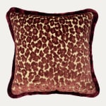 Oscar de la Renta Le Leopard Garnet Decorative Cushion